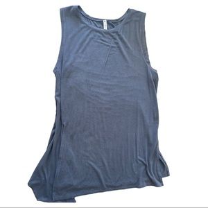 Fabletics Women’s Charcoal Grey Tunic Shirt Athletic Tank Size Small